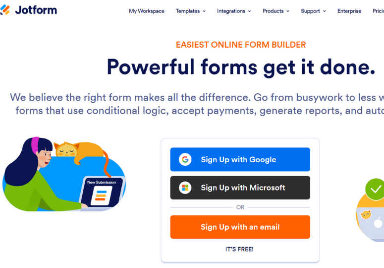 Jotform Dashboard Interface