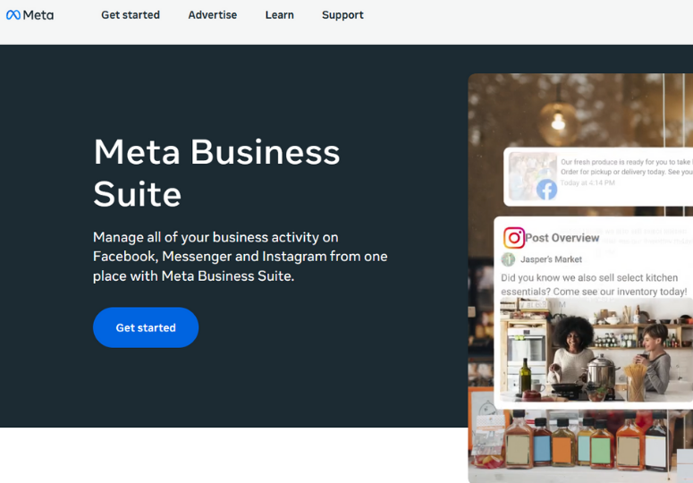 Meta Business Suite Dashboard Interface