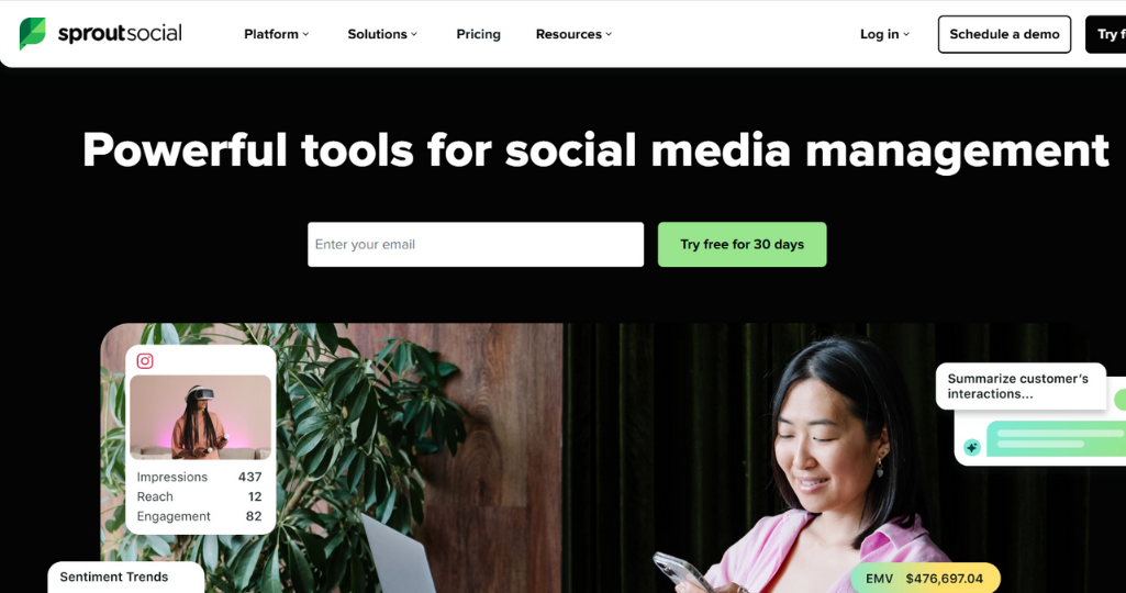Sprout Social Dashboard Interface